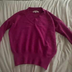 Philosophy Fuchsia V-Neck Sweater